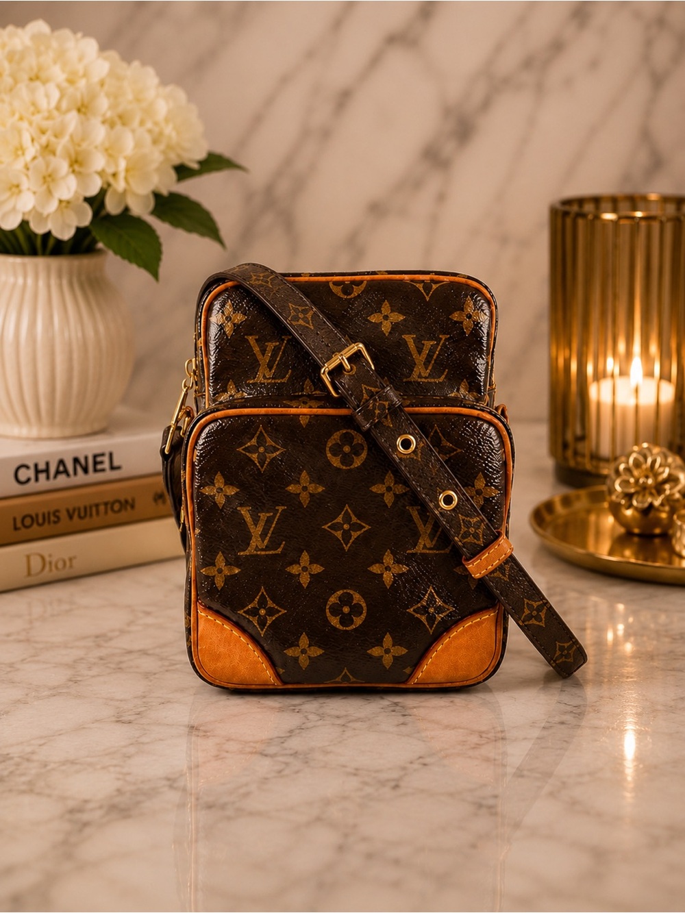 Louis Vuitton Monogram Amazon MM Crossbody Bag | Vintage | Dust Bag & Shop Bag